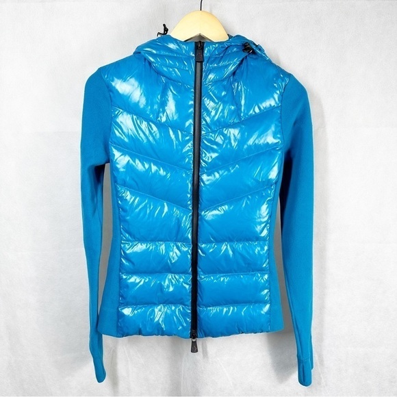 Moncler Maglia Grenoble Cardigan Fleece Jacket Bright Blue Size Small - Picture 1 of 11